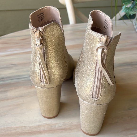 Aldo Dominicaa Gold Glitter Ankle Boots - Picture 5 of 14